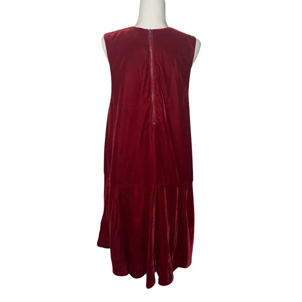 Free People Women L Dress‎ Drop Waist Velvet Romantic Feminine Formal  Wedding